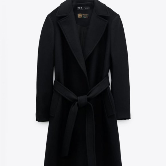 Zara Black Long Coat - Picture 2 of 11